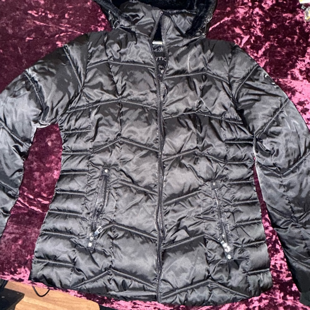 Nautica Women's Black Puffer Jacket